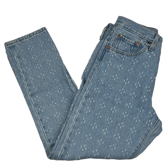 Levi’s 501 Skinny High Rise Snowflake Jeans Sz: 28W x 28L - Picture 4 of 16